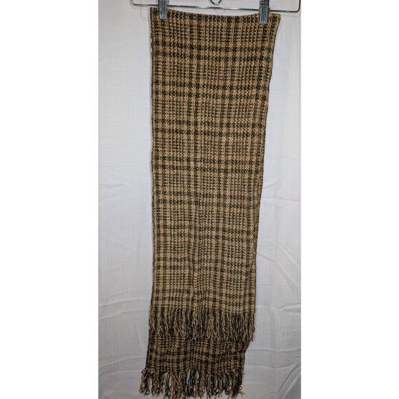 Mater Materiae Scarf Made In Italy Tassels Neutral Old Money Viscose Unisex - Picture 4 of 5